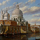 Вид на церковь Санта-Мария делла Салюте в Венеции
